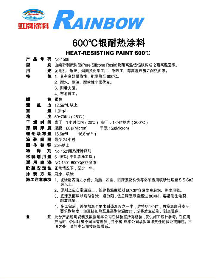 600℃銀耐熱漆